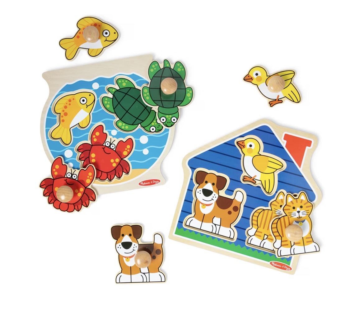 Simple Puzzles with Knobs (4–6 pieces)
